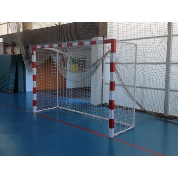 JUEGO PORTERÍAS F.SALA/BALONMANO METÁLICAS TRASLADABLES 80X80MM CON BASE DE TUBO REDONDO