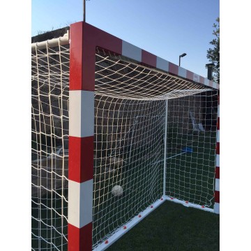 JGO PORTERÍAS F.SALA/BALONMANO METÁLICAS TRASLADABLES 80X80MM CON BASE 80X40MM