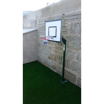 JGO CANASTAS MINIBASKET MONOTUBULAR FIJA -SIN TABLERO NI ARO- CON BASE PARA ANCLAJE USO PARTICULAR