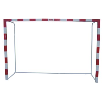 JUEGO PORTERÍAS ALUMINIO BALONMANO-FÚTBOL SALA 80X80 TRASLADABLES CON BASE TUBO REDONDO