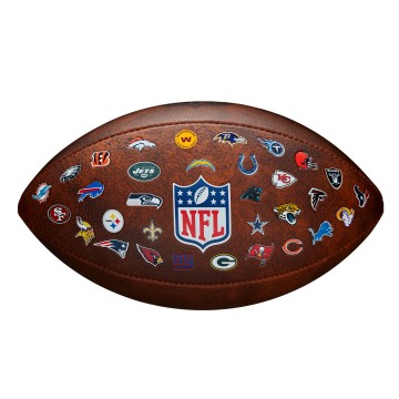 BALÓN FÚTBOL AMERICANO WILSON NFL OFF THROWBACK 32 TEAM