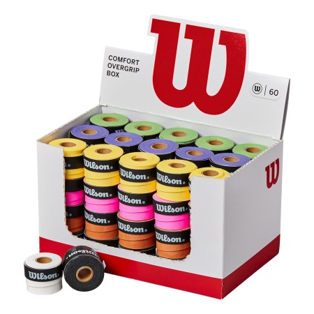 CAJA 60 OVERGRIPS WILSON COLORES CAJA 60 OVERGRIPS WILSON COLORES