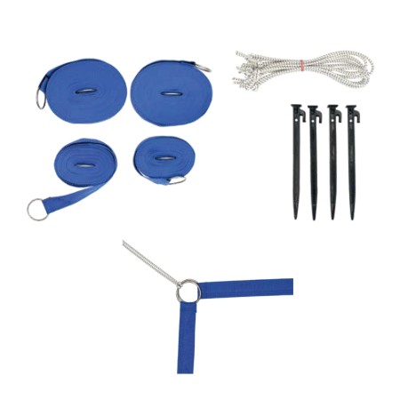 SET DE LÍNEAS DELIMITADORAS VOLEY PLAYA CON PICAS Y TIRANTES SET DE LÍNEAS DELIMITADORAS VOLEY PLAYA CON PICAS Y TIRANTES