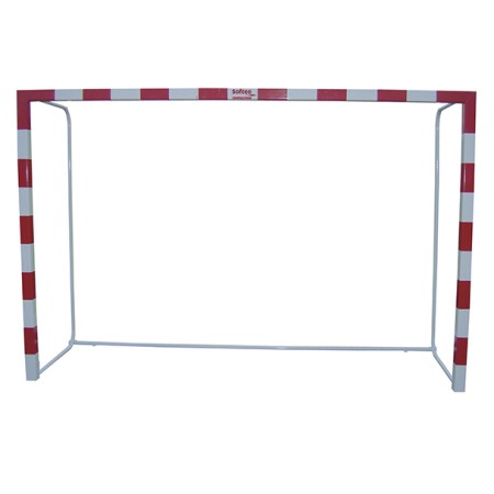 JUEGO PORTERÍAS ALUMINIO BALONMANO-FÚTBOL SALA 80X80 TRASLADABLES CON BASE TUBO REDONDO