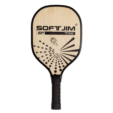 JUEGO DE 2 PALAS PICKLEBALL MADERA CON PELOTA Y FUNDA