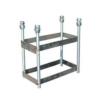 JUEGO DE 2 CANASTAS BALONCESTO MONOTUBO NEW TUBO 114 MM FIJAS  -SIN TABLERO, ARO- CON BASE DE ANCLAJE