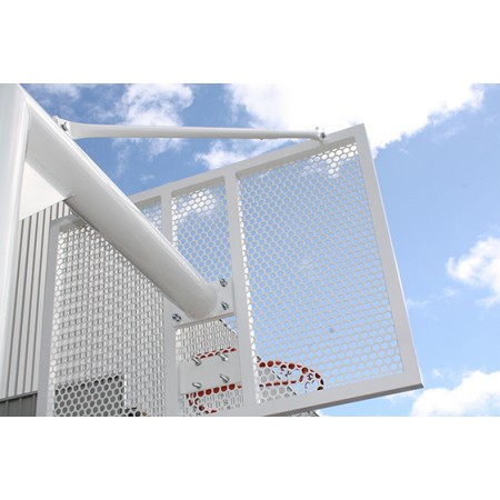 JUEGO DE 2 CANASTAS ANTIVANDALICAS MINIBASKET NEW TUBO 114 MM LACADA -INCLUYE AROS, REDES Y TABLEROS-