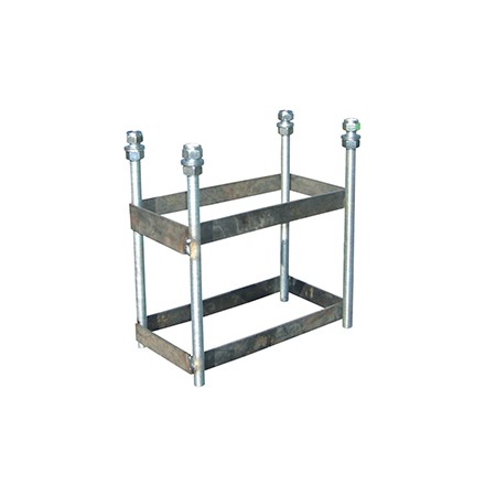 JUEGO DE 2 CANASTAS MINIBASKET DELUXE MONOTUBO TUBO 100 FIJAS CON BASE PARA ANCLAJE -SIN TABLERO NI ARO-