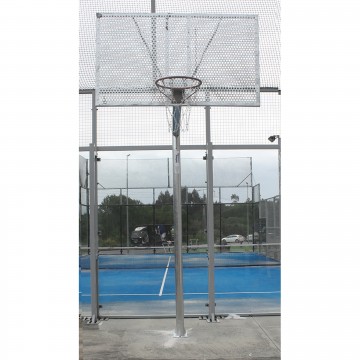 JGO CANASTAS ANTIVANDALICAS BALONCESTO NEW TUBO 114 MM GALVANIZADAS -INCLUYE AROS, REDES Y TABLEROS-