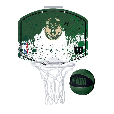 SET MINICANASTA WILSON NBA TEAM MINI HOOP BUCKS SET MINICANASTA WILSON NBA TEAM MINI HOOP BUCKS