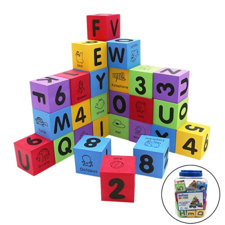 SET 30 CUBOS FOAM (ALFABETO Y NUMEROS) SET 30 CUBOS FOAM (ALFABETO Y NUMEROS)