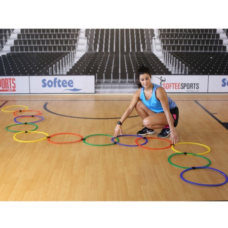 ESCALERA AGILIDAD AROS MULTICOLOR ESCALERA AGILIDAD AROS MULTICOLOR