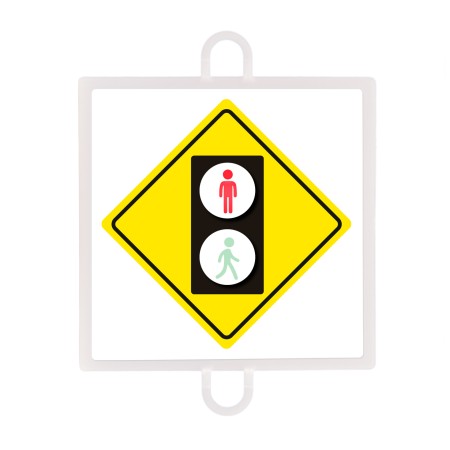 PANEL DE SEÑALIZACIÓN TRÁFICO DE ADVERTENCIA Nº 5 (PEATONES ROJO) PANEL DE SEÑALIZACIÓN TRÁFICO DE ADVERTENCIA Nº 5 (PEATONES ROJO)