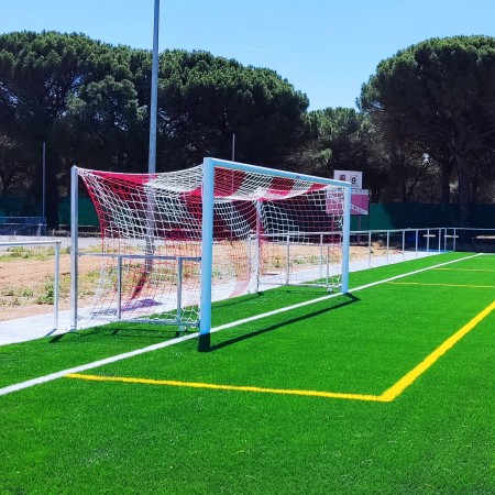 JUEGO PORTERÍAS ALUMINIO FÚTBOL 11 120X100 ABATIBLES CON ARQUILLOS GALVANIZADOS EN CALIENTE JUEGO PORTERÍAS ALUMINIO FÚTBOL 11 120X100 ABATIBLES CON ARQUILLOS GALVANIZADOS EN CALIENTE