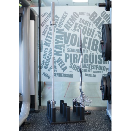 SOPORTE VERTICAL BARRAS OLÍMPICAS SOFTEE 50MM SOPORTE VERTICAL BARRAS OLÍMPICAS SOFTEE 50MM