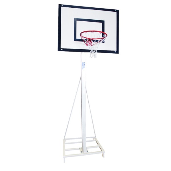 JUEGO DE 2 CANASTAS MINIBASKET DELUXE MONOTUBO TUBO 100 TRASLADABLE 2 RUEDAS CON CARRO  -SIN TABLERO,ARO