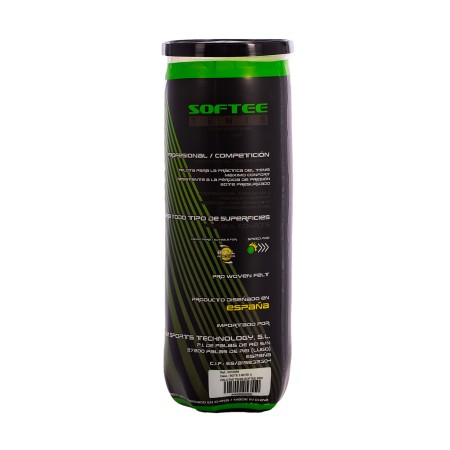 BOTE 3 PELOTAS TENIS SOFTEE PRO BOTE 3 PELOTAS TENIS SOFTEE PRO