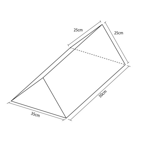 FIGURA MINITRIÁNGULO 50X25X25CM