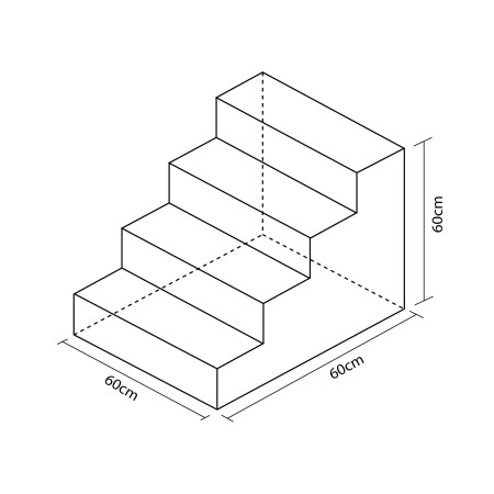 FIGURA ESCALERA MEDIANA 80X60X60CM