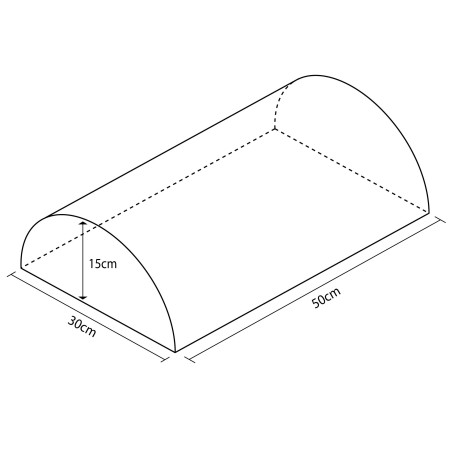 FIGURA SEMICILINDRO 50X15X30CM