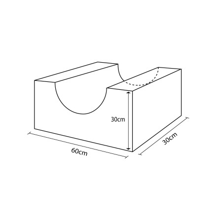 FIGURA MINIASIENTO CURVO 30X30X60CM