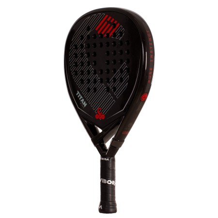 PACK PALA DE PÁDEL VIBOR-A TITAN 15K BLACK TWILL