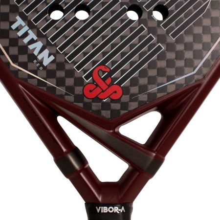 PACK PALA DE PÁDEL VIBOR-A TITAN 12K RED