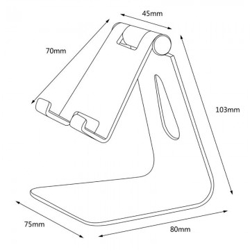 Soporte para Smartphone/Tablet Aisens MS1PM-083/ Gris