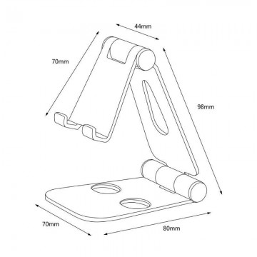 Soporte para Smartphone/Tablet Aisens MS2PM-086/ Plata