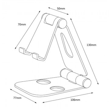 Soporte para Smartphone/Tablet Aisens MS2PXL-094/ Gris