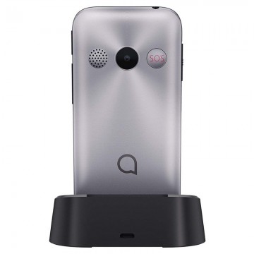 Teléfono Móvil Alcatel 2019G para Personas Mayores/ Plata Metal