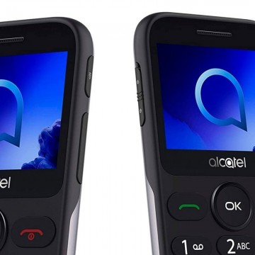 Teléfono Móvil Alcatel 2019G para Personas Mayores/ Plata Metal