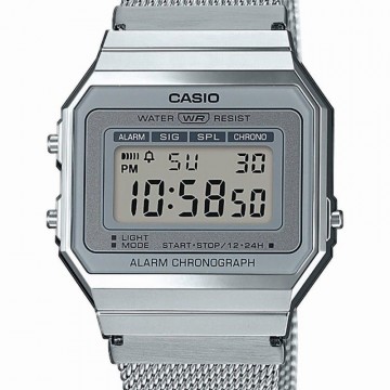 Reloj Digital Casio Vintage Iconic A700WEM-7AEF/ 37mm/ Plata