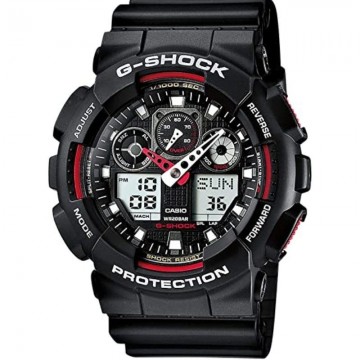 Reloj Analógico Digital Casio G-Shock Trend GA-100-1A4ER/ 55mm/ Negro y Rojo