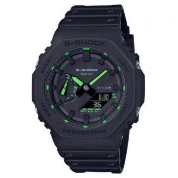 Reloj Analógico Digital Casio G-Shock Trend GA-2100-1A3ER/ 49mm/ Negro y Verde