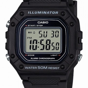 Reloj Digital Casio Collection Men W-218H-1AVEF/ 44mm/ Negro