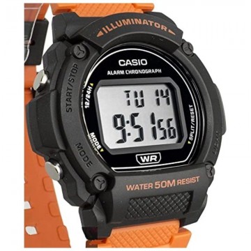 Reloj Digital Casio Collection Men W-219H-4AVEF/ 48mm/ Naranja y Negro