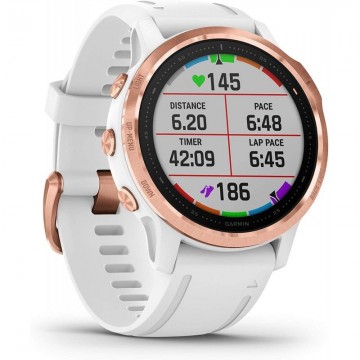 Smartwatch Garmin Fénix 6S Pro/ Notificaciones/ Frecuencia Cardíaca/ GPS/ Rosa Oro y Blanco