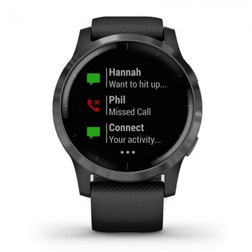 Smartwatch Garmin Vívoactive 4/ Notificaciones/ Frecuencia Cardíaca/ GPS/ Negro