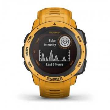 Smartwatch Garmin Instinct Solar/ Notificaciones/ Frecuencia Cardíaca/ GPS/ Amarillo Ocre