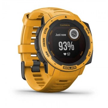 Smartwatch Garmin Instinct Solar/ Notificaciones/ Frecuencia Cardíaca/ GPS/ Amarillo Ocre