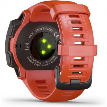 Smartwatch Garmin Instinct Solar/ Notificaciones/ Frecuencia Cardíaca/ GPS/ Rojo