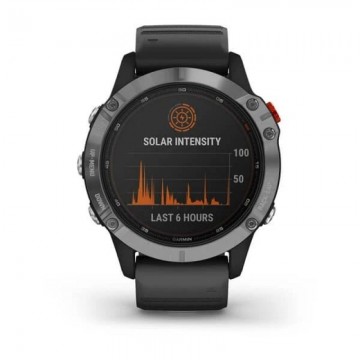 Smartwatch Garmin Fénix 6 Solar/ Notificaciones/ Frecuencia Cardíaca/ GPS/ Plata y Negro