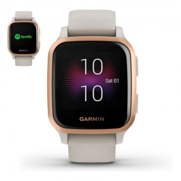 Smartwatch Garmin Venu SQ Music Edition/ Notificaciones/ Frecuencia Cardíaca/ GPS/ Oro Rosa