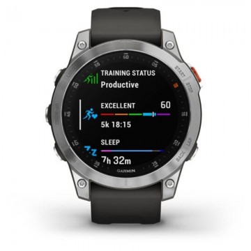 Smartwatch Garmin Epix 2/ Notificaciones/ Frecuencia Cardíaca/ GPS/ Plata y Gris