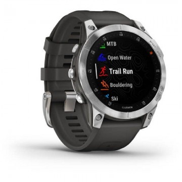 Smartwatch Garmin Epix 2/ Notificaciones/ Frecuencia Cardíaca/ GPS/ Plata y Gris