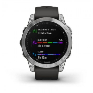 Smartwatch Garmin Fénix 7/ Notificaciones/ Frecuencia Cardíaca/ GPS/ Plata y Gris