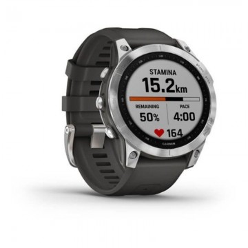 Smartwatch Garmin Fénix 7/ Notificaciones/ Frecuencia Cardíaca/ GPS/ Plata y Gris