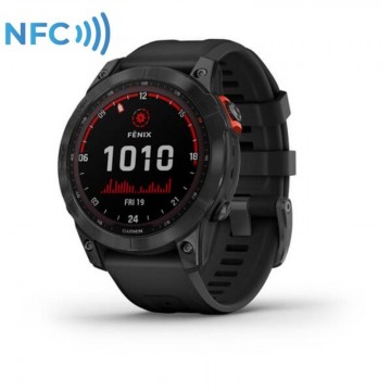 Smartwatch Garmin Fénix 7 Solar/ Notificaciones/ Frecuencia Cardíaca/ GPS/ Plata y Negro