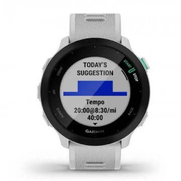 Smartwatch Garmin Forerunner 55/ Notificaciones/ Frecuencia Cardíaca/ GPS/ Blanco